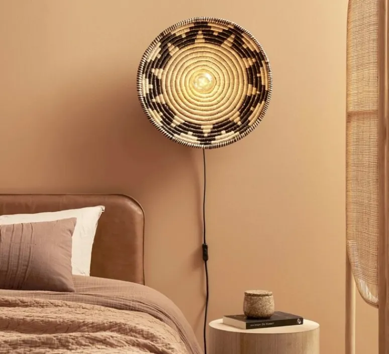 Applique*Good&Mojo Applique murale, Andros, , Ø45cm, H8cm - noir, naturel