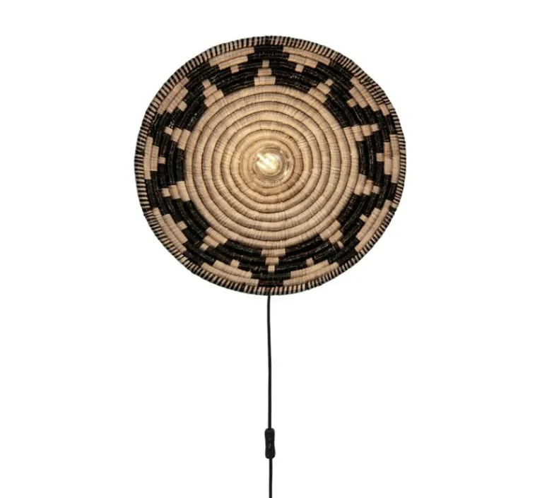 Applique*Good&Mojo Applique murale, Andros, , Ø45cm, H8cm - noir, naturel