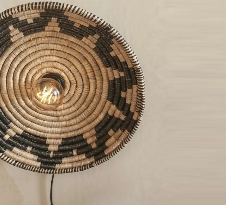 Applique*Good&Mojo Applique murale, Andros, , Ø45cm, H8cm - noir, naturel