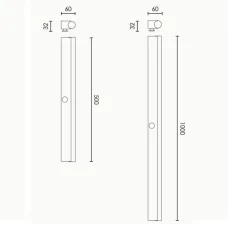 Applique murale, Angel, Direct, Sans dimmer, laiton, L3,2cm, H100cm - Rubn
