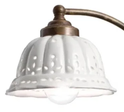 Applique*Il Fanale Applique murale, Anita 061.17.OC, , L14cm, H11cm - blanc et bronze