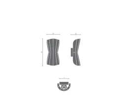 Applique murale, ANKARA SMALL, noir mat, L10cm, H25cm - Matière Grise