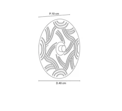 Applique murale, Ariane, laiton, Ø40cm, P10cm - Market Set