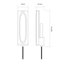 Applique*Carré Coco Applique murale, Arty, , L7,8cm, H28cm - blanc crème