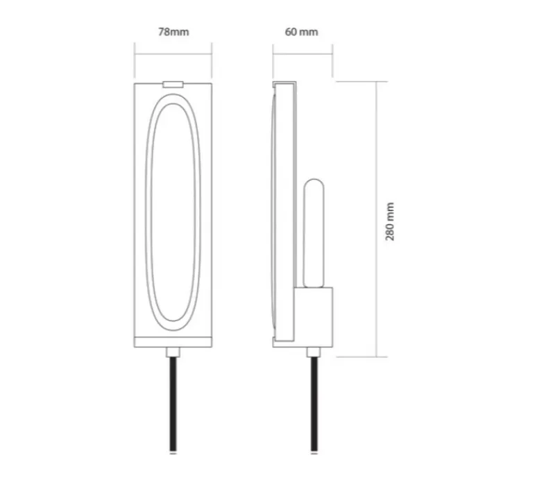 Applique*Carré Coco Applique murale, Arty, , L7,8cm, H28cm - blanc crème
