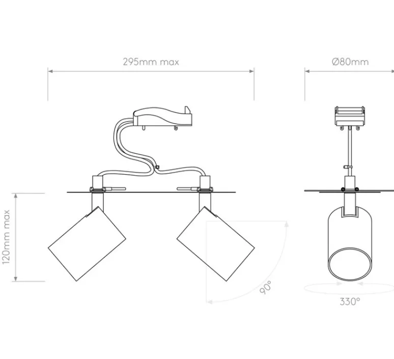 Plafonnier & Spot*Astro Applique murale, Ascoli Twin Recessed, , L29,5cm, H12cm - Lighting nickel mat