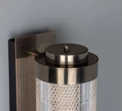 Applique murale, Ashford, Argent antique, LED, 2700K, 660 lm, Ø15,4cm, H79cm - Mullan Lighting