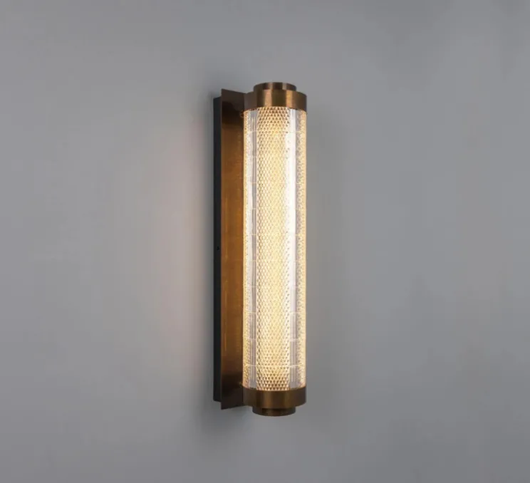 Applique murale, Ashford, Laiton antique, LED, 2700K, 660 lm, Ø15,4cm, H79cm - Mullan Lighting