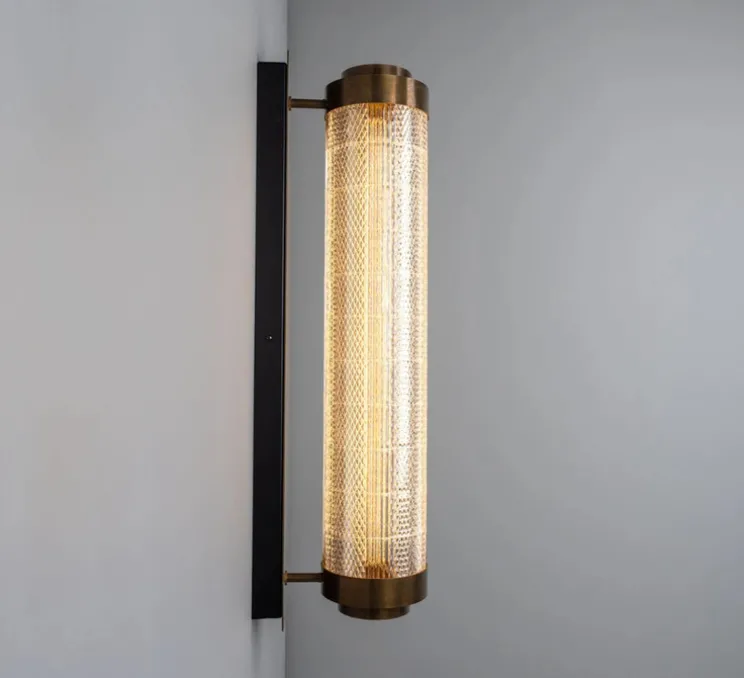 Applique murale, Ashford, Laiton antique, LED, 2700K, 660 lm, Ø15,4cm, H79cm - Mullan Lighting