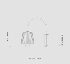 Applique*Nuura Applique murale, Asteea, , L12,5cm, H26,5cm- laiton satiné