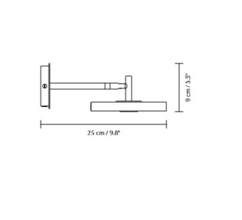 Applique*Umage Applique murale, Asteria wall, , câble, LED, 2700K, 500 lm, L9cm, H9cm - noir