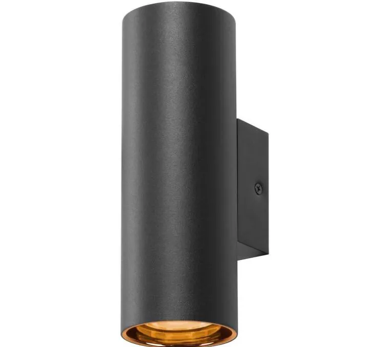 Applique murale, Asto tube, noir, Ø7cm, H20cm - SLV