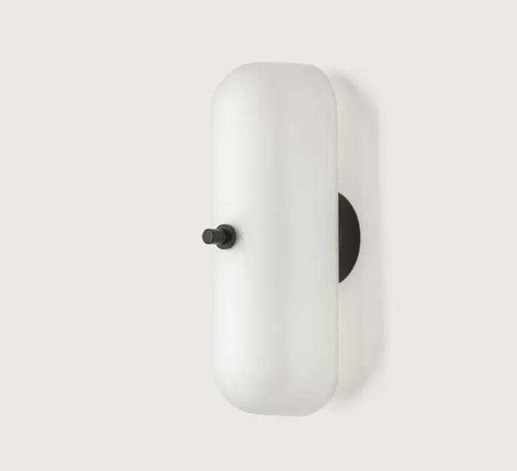 Applique murale, Atil A1281, noir, verre opalin, P13,5cm, H28cm - Aromas del Campo