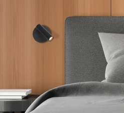 Applique murale, Atria Recessed, noir, LED, 3000K, 285 lm, Ø3cm, H11cm - ACB