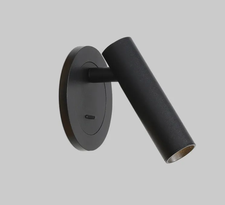 Applique murale, Atria Recessed, noir, LED, 3000K, 285 lm, Ø3cm, H11cm - ACB