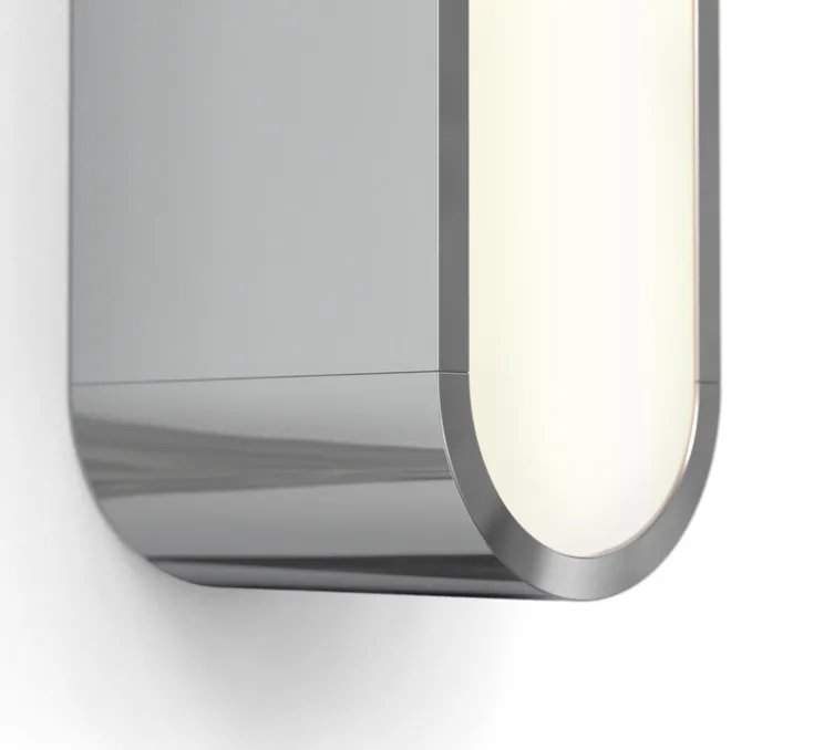 Applique murale, Atticus 600, chrome, IP44, LED, dim, 3000K, 606 lm, L5cm, H60cm - Astro