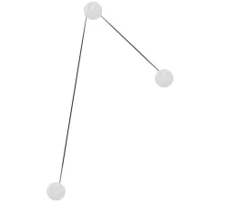 Applique*KDLN Applique murale, Azou 3, , avec prise et interrupteur, LED, 2700K, 1350lm, ∅11,5cm, P8cm (par unité) - marbre blanc