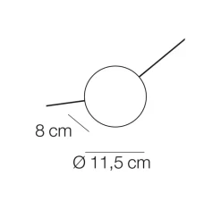 Applique murale, Azou 14, marbre noir (x11), onyx vert (x3), avec prise et interrupteur, LED, 2700K, 6300lm, ∅11,5cm, P8cm (par unité) - KDLN