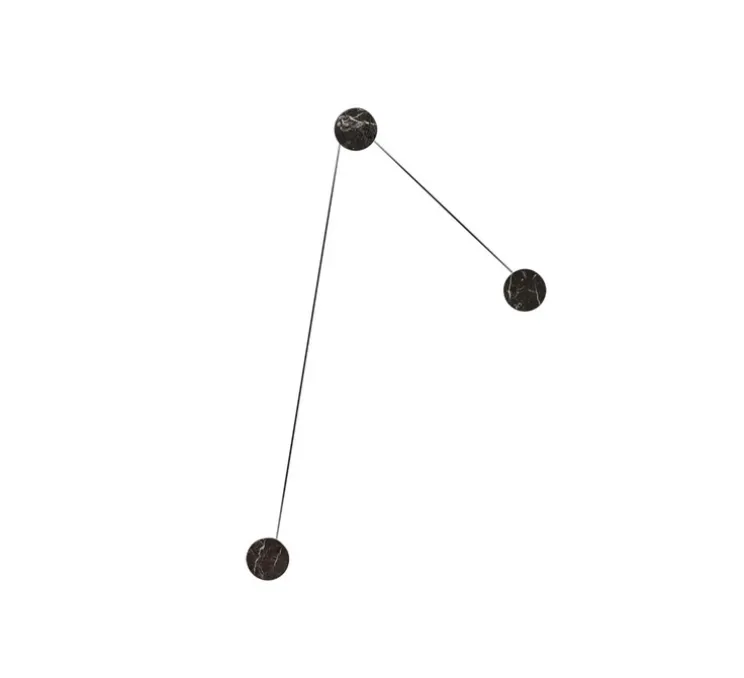 Applique murale, Azou 3, marbre noir, avec prise et interrupteur, LED, 2700K, 1350lm, ∅11,5cm, P8cm (par unité) - KDLN