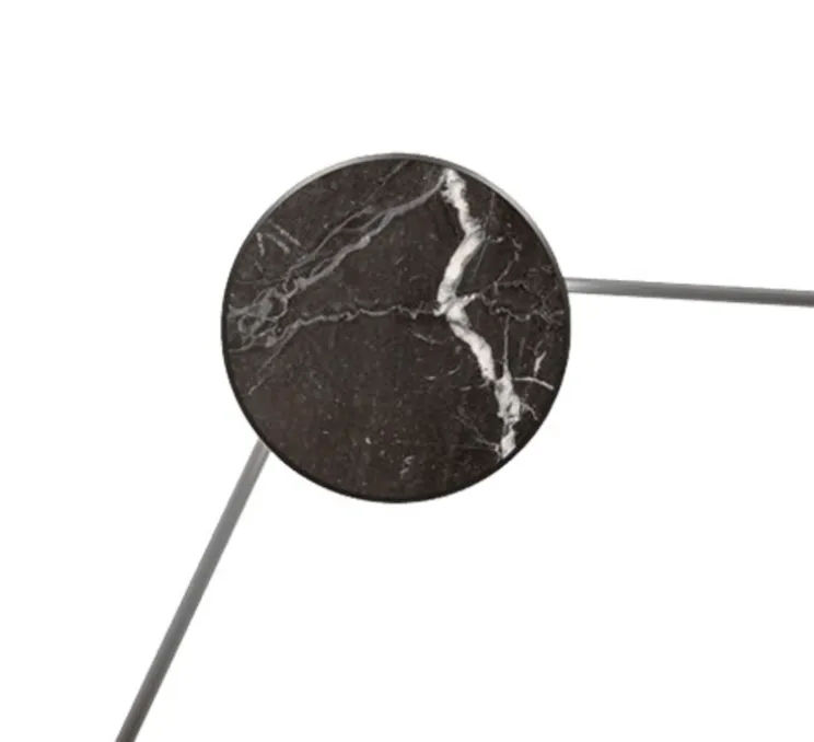 Applique murale, Azou 3, marbre noir, avec prise et interrupteur, LED, 2700K, 1350lm, ∅11,5cm, P8cm (par unité) - KDLN