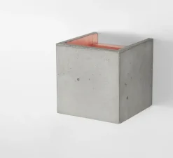 Applique*GANTLights Applique murale, [B3], Gris clair, bronze, H14cm, Ø14cm - gris, bronze