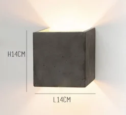 Applique murale, [b3], gris, or, H14cm, Ø14cm - GANTLights