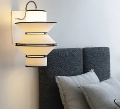 Applique*DesignHeure Applique murale, Baby Tower, , L29cm, H38cm - blanc bordures noires