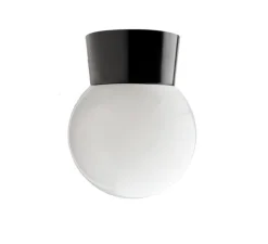 Plafonnier & Spot|Applique*Zangra Applique murale, Bakelite 069, , glass 003, Ø9,5cm, H16,5cm - noir