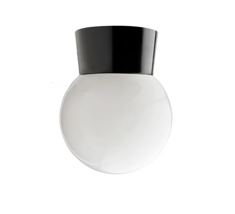 Plafonnier & Spot|Applique*Zangra Applique murale, Bakelite 069, , glass 003, Ø9,5cm, H16,5cm - noir