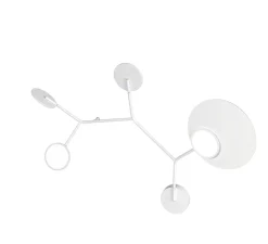 Applique*Tunto Applique murale, Ballon Wall 5, modèle A, , LED, 3000K, 800lm, L72,2cm, H58,9cm - blanc