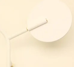 Applique murale, Ballon Wall 3, blanc et noyer, gauche, LED, 3000K, 400lm, L52cm, H41cm - TUNTO