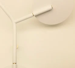 Applique murale, Ballon Wall 3, blanc et noyer, gauche, LED, 3000K, 400lm, L52cm, H41cm - TUNTO