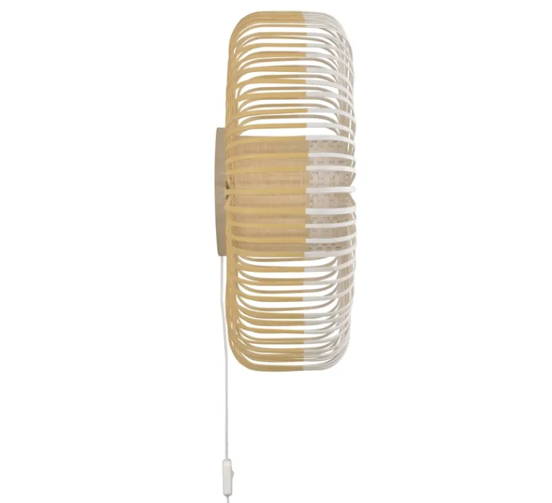 Applique*Forestier Applique murale, Bamboo Light XL, , base he, Ø60cm, H25cm - blanc