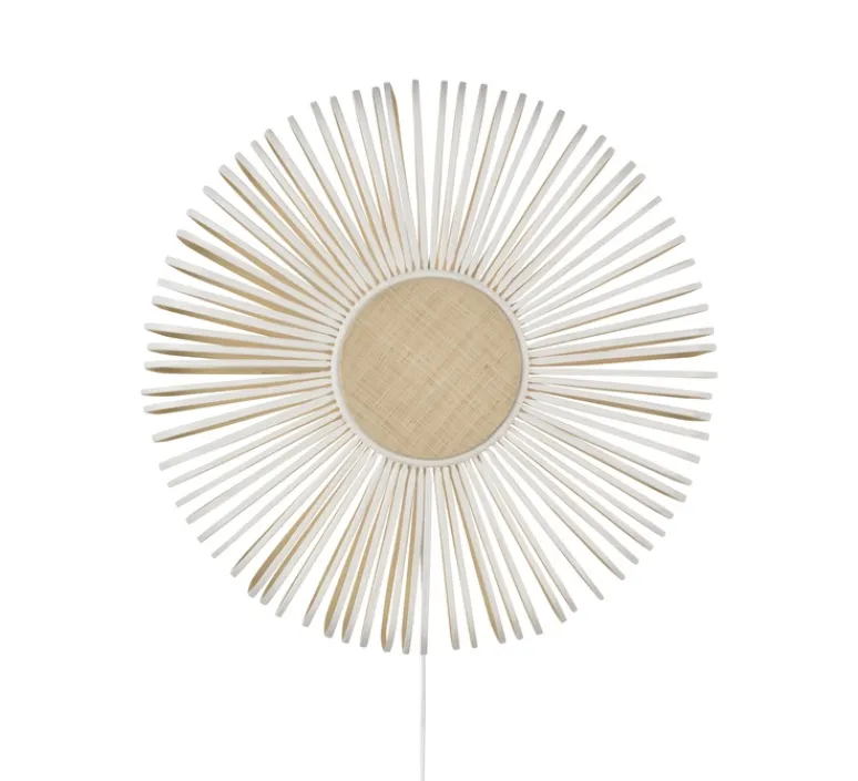Applique*Forestier Applique murale, Bamboo Light XL, , base he, Ø60cm, H25cm - blanc