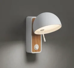 Applique*Bover Applique murale, Beddy 01, , L15cm, H14cm - bois, blanc