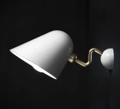 Applique murale, Beghina, blanc brillant, laiton, LED, 3000K, 200lm, L15cm, H14cm - Tato Italia