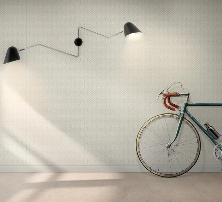 Applique*Tato Italia Applique murale, Beghina, , L147cm, H39cm - noir brillant, laiton