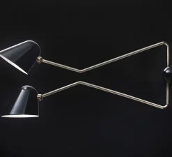 Applique*Tato Italia Applique murale, Beghina, , L147cm, H39cm - noir brillant, laiton