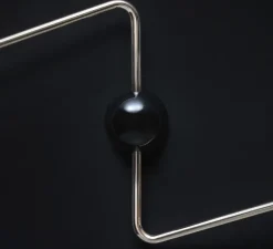 Applique*Tato Italia Applique murale, Beghina, , L147cm, H39cm - noir brillant, laiton