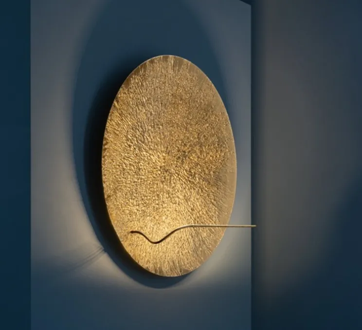 Applique murale, Bellatrix, lignes radiales, laiton, LED, dim, 2700K, 420 lm, Ø120cm - Catellani & Smith