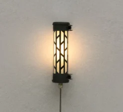 Applique*Sammode Applique murale, Belleville Nano, , E14 LED, 2700K, IP66, Ø7cm, H27cm - noir