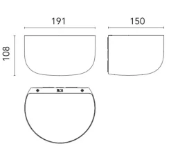 Applique murale, Bellhop Wall Up, gris, IP44, LED, dim, 2700K, 1600 lm, Ø18cm, H10,5cm - Flos