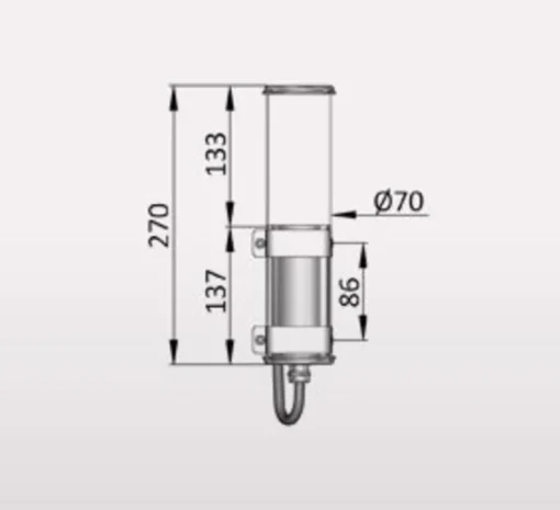 Applique|Enfants*Sammode Applique murale, Bendz , , IP68, 2700K, Ø7cm, H30cm - rouge