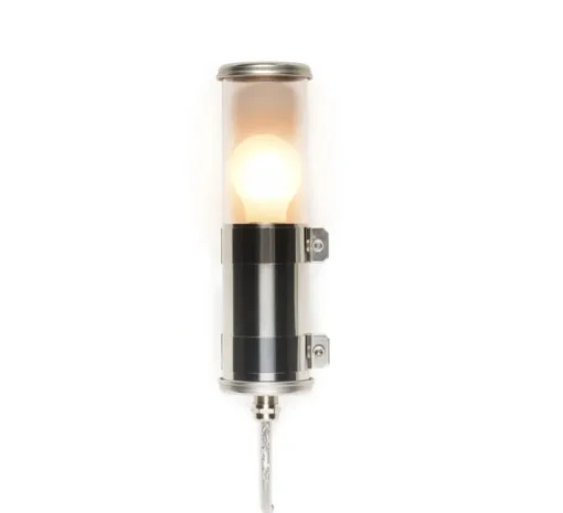 Applique murale, BENDZ, inox, verre claire, non-dimmable, 2700 K, LED, Ø7cm, H30cm, IP68 - SAMMODE
