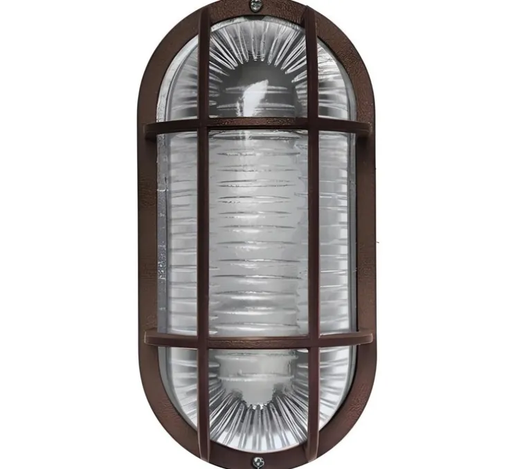 Applique murale, Benji, marron, IP44, L11cm, H22cm - Zangra