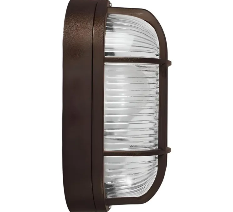 Applique murale, Benji, marron, IP44, L11cm, H22cm - Zangra