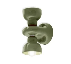 Applique*Ferroluce Applique murale, Berimbau, , L13cm, H25,5cm - vert sauge