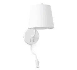 Applique*Faro Applique murale, Berni, liseuse, , LED, 3000K, 200lm, L20cm, H57cm - blanc
