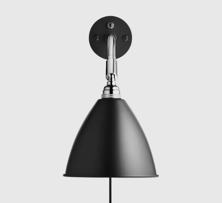 Applique*Gubi Applique murale, Best-Lite BL7, et chrome, Ø16cm, H29cm - noir