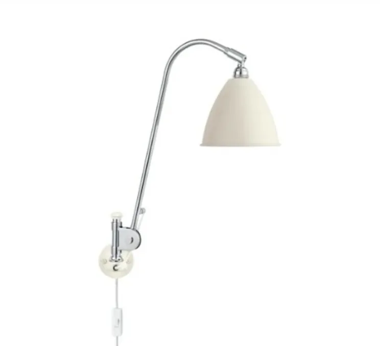 Applique murale, Bestlite BL6, blanc semi mat et chrome, L16cm, H54cm - Gubi